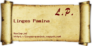 Linges Pamina névjegykártya
